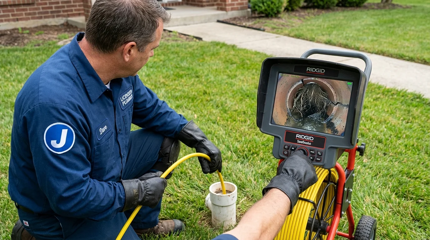 Sewer camera inspection being performed by Johns Plumbing LLC in New Madrid